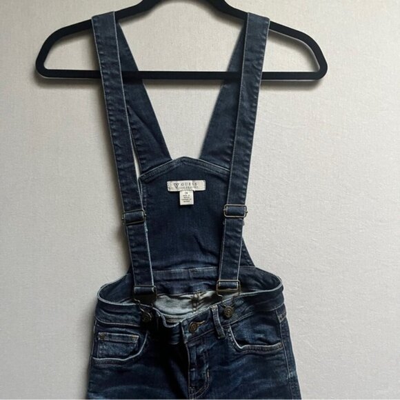 Guess bin overalls jumper skinny denim jeans Sz 24 - Picture 3 of 13